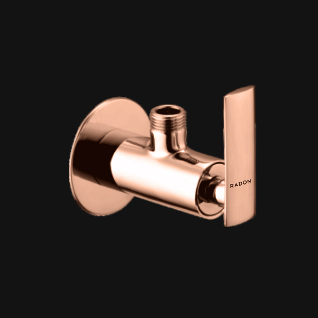 BENZ ANGLE COCK WITH FLANGE (ROSE GOLD) - Radon India-- BENZ ANGLE COCK WITH FLANGE (ROSE GOLD)-  Radon India