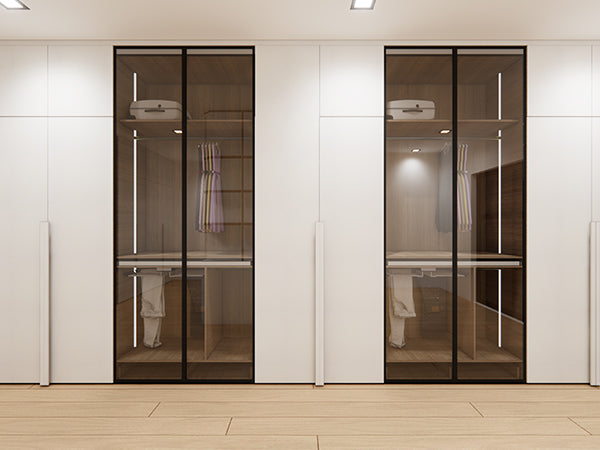 Laminate with Tinted Glass Wardrobe