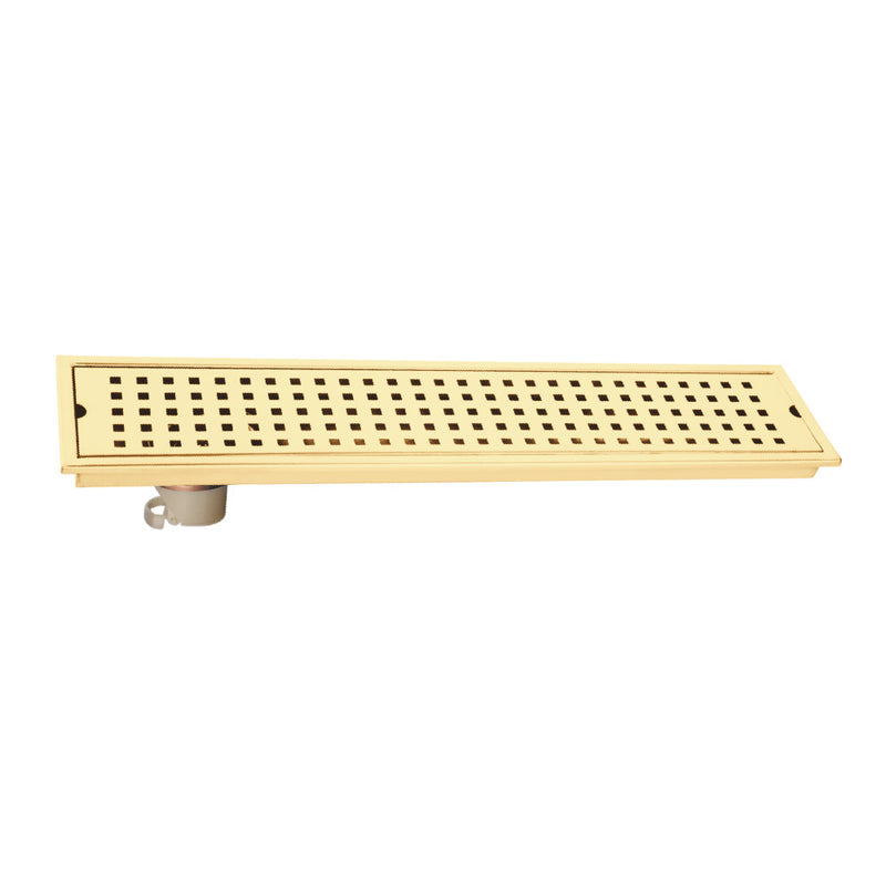 SQUARE SHOWER CHANNEL DRAINER 24x4 (GOLD)