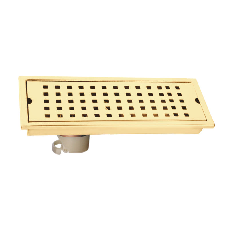 SQUARE SHOWER CHANNEL DRAINER 18x4 (GOLD)