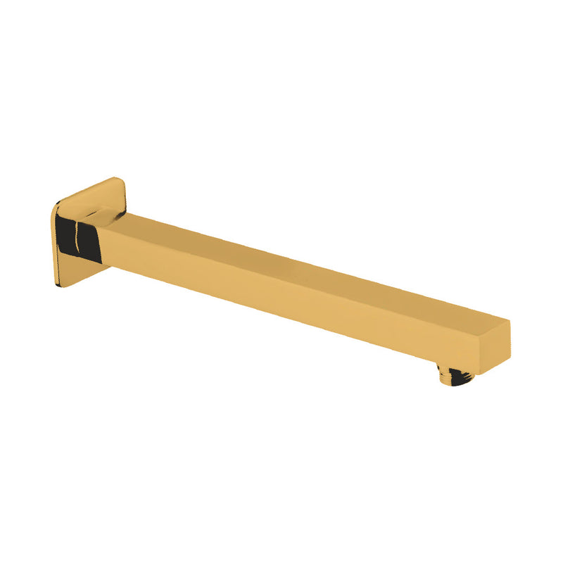 SQUARE SHOWER ARM BRASS 18 (GOLD)