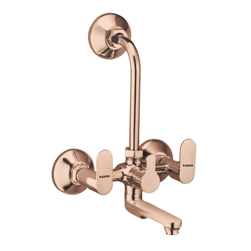 FEVO WALL MIXER TELEPHONIC WITH L-BEND (ROSE GOLD)