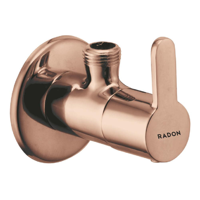 OPEL ANGLE COCK WITH FLANGE (ROSE GOLD) - Radon India-- OPEL ANGLE COCK WITH FLANGE (ROSE GOLD)-  Radon India