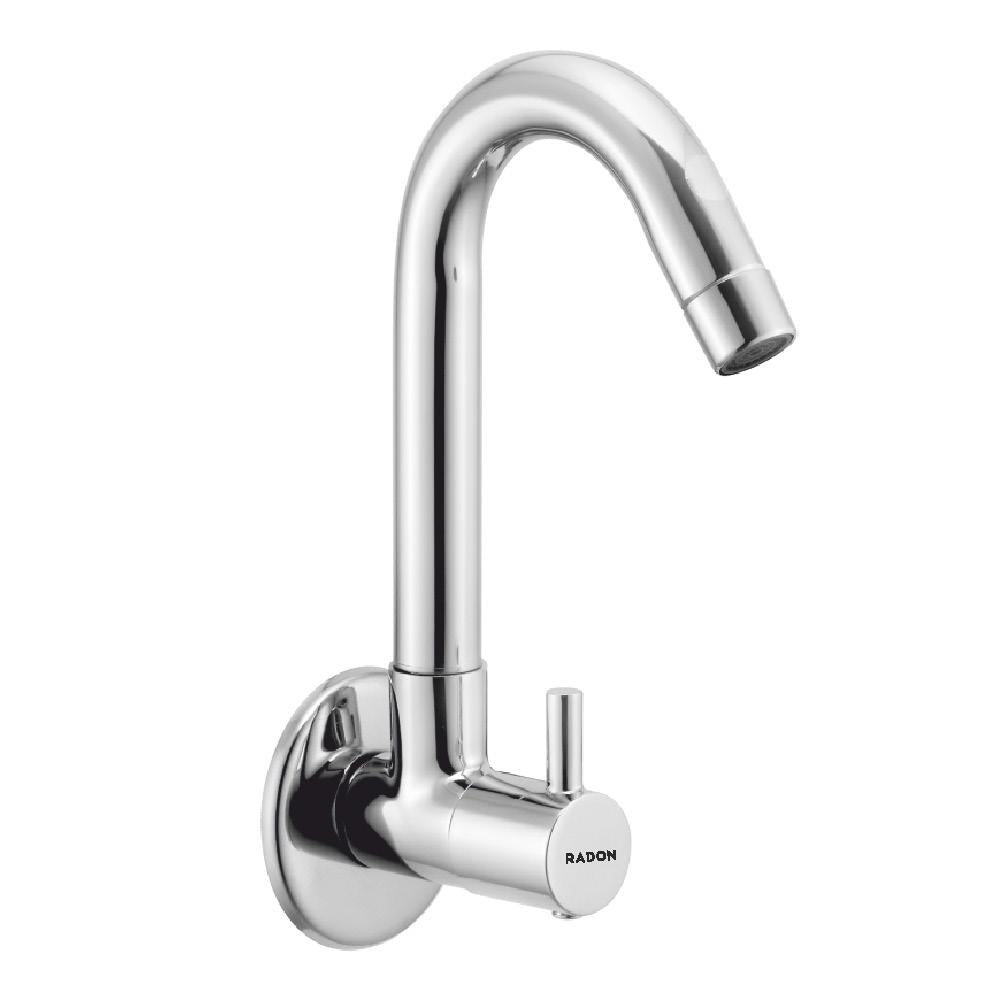 REVA SINK COCK WITH FLANGE (CHROME) - Radon India-- REVA SINK COCK WITH FLANGE (CHROME)-  Radon India