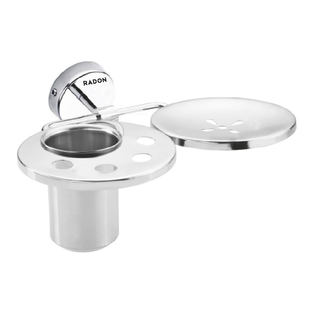 RUBINO SOAP AND TUMBLER HOLDER (CHROME) - Radon India-- RUBINO SOAP AND TUMBLER HOLDER (CHROME)-  Radon India