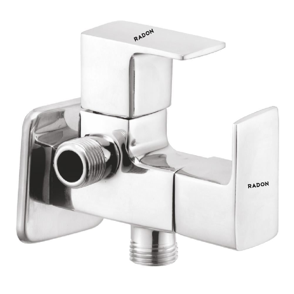 SAVI 2 WAY ANGLE COCK WITH FLANGE (CHROME) - Radon India-- SAVI 2 WAY ANGLE COCK WITH FLANGE (CHROME)-  Radon India