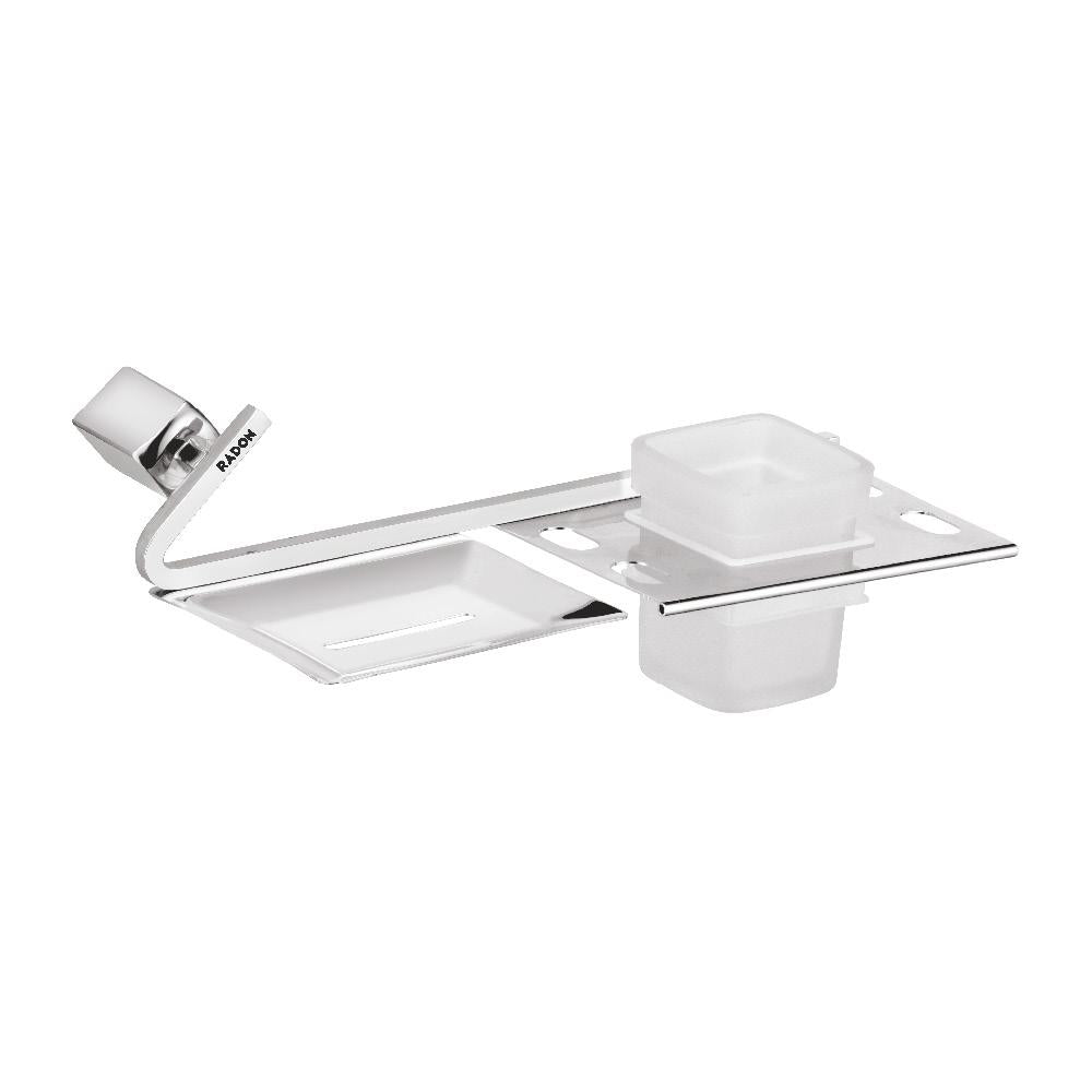 UNI SOAP AND TUMBLER HOLDER (CHROME) - Radon India-- UNI SOAP AND TUMBLER HOLDER (CHROME)-  Radon India