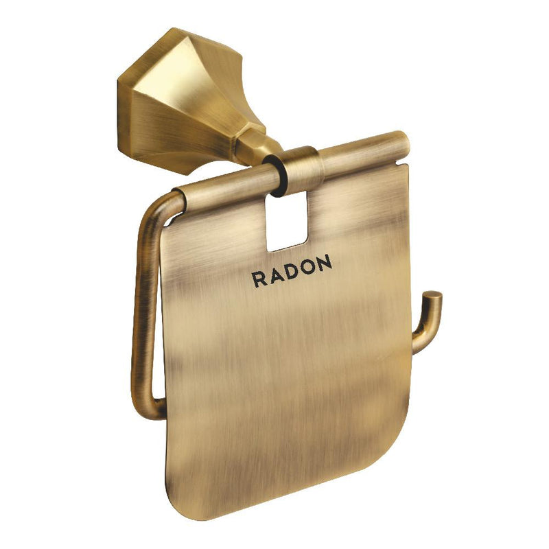 VINTAGE BRASSO TOILET PAPER HOLDER WITH FLAP (BRASS)